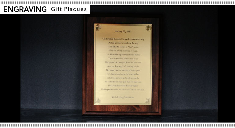 custom engraving plaque
